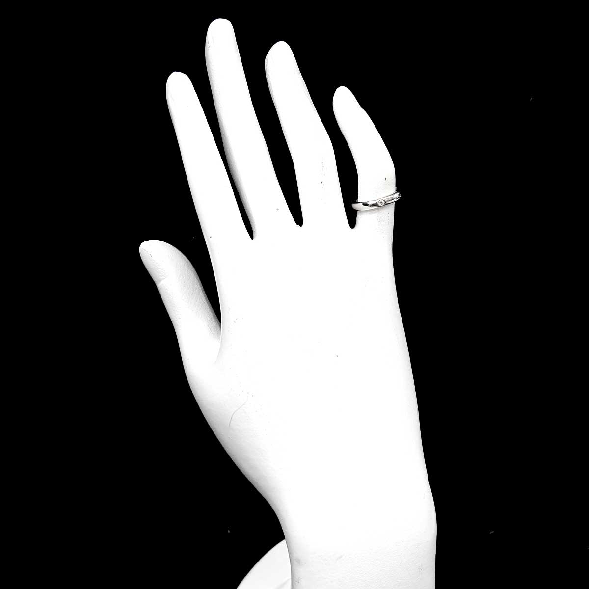 Stacking Band Ring Diamond 1P Platinum Size3.25(US)
