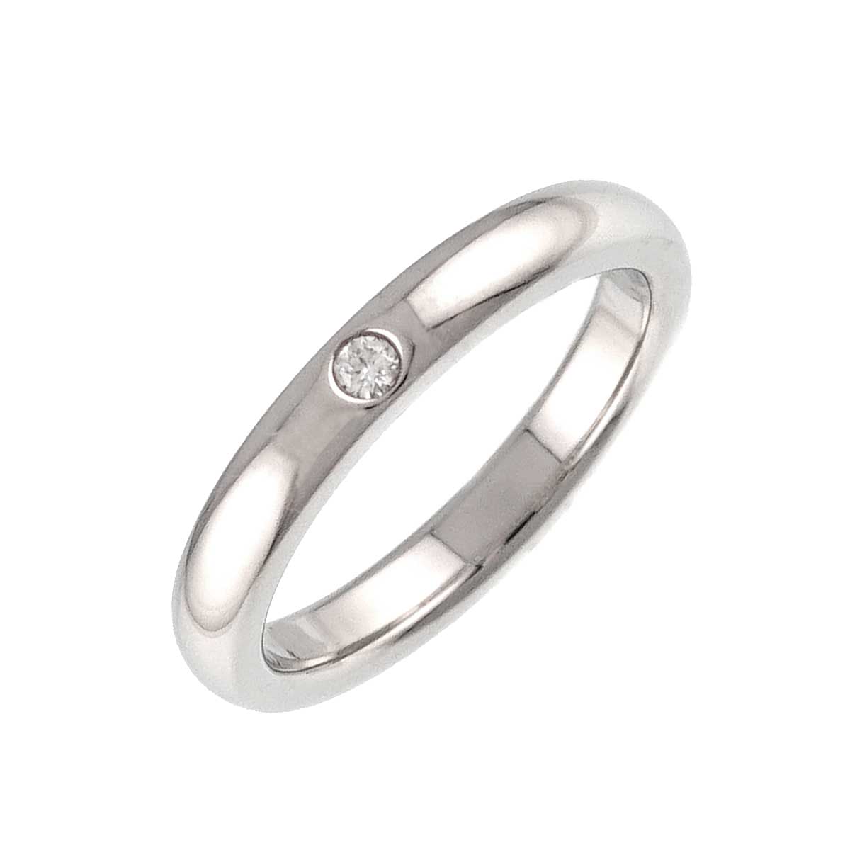 Stacking Band Ring Diamond 1P Platinum Size3.25(US)