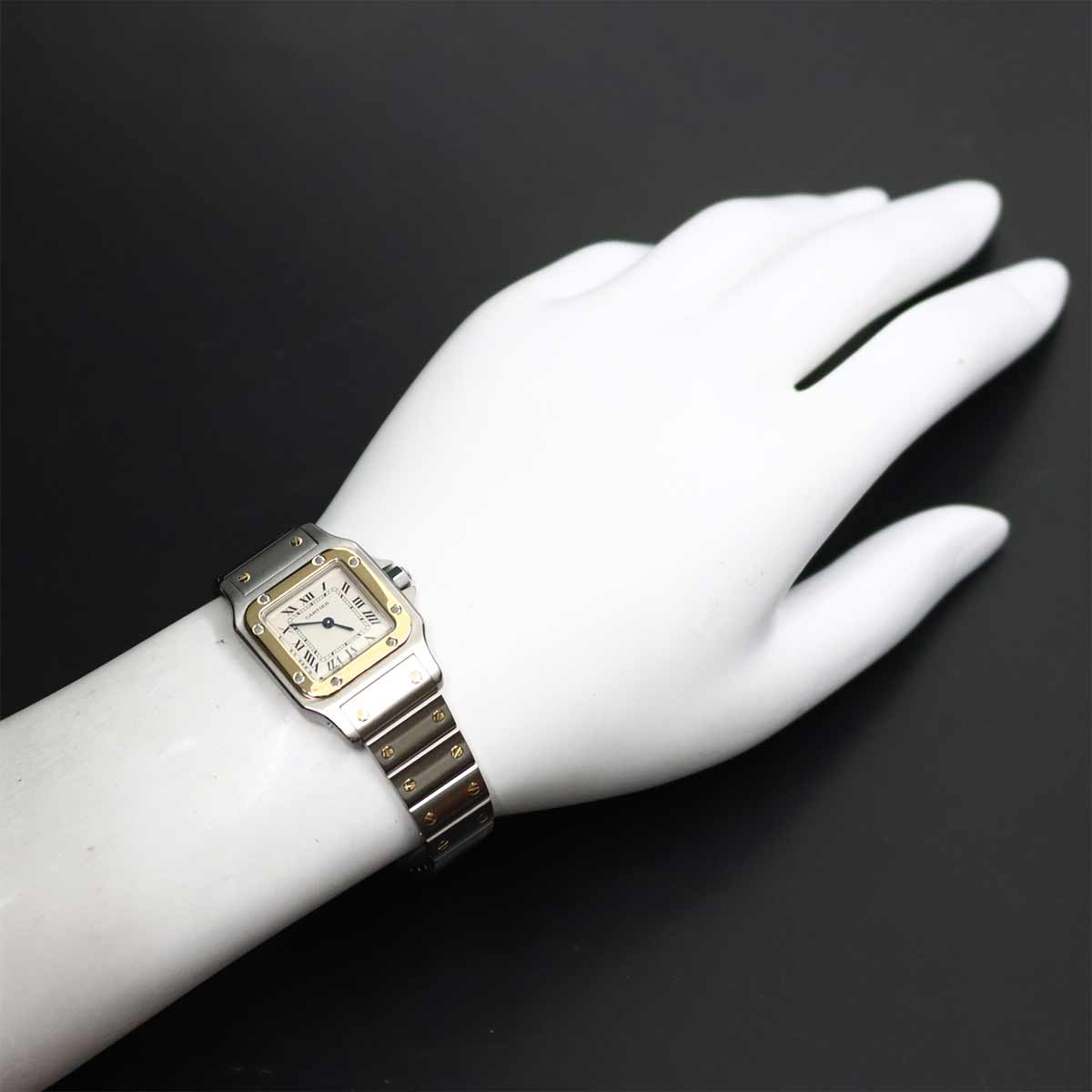 Santos Galbee W20012C4 750 YG Cream Dial Ladies Watch