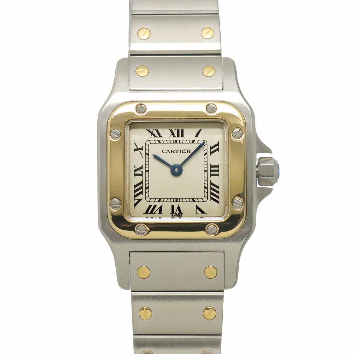 Santos Galbee W20012C4 750 YG Cream Dial Ladies Watch
