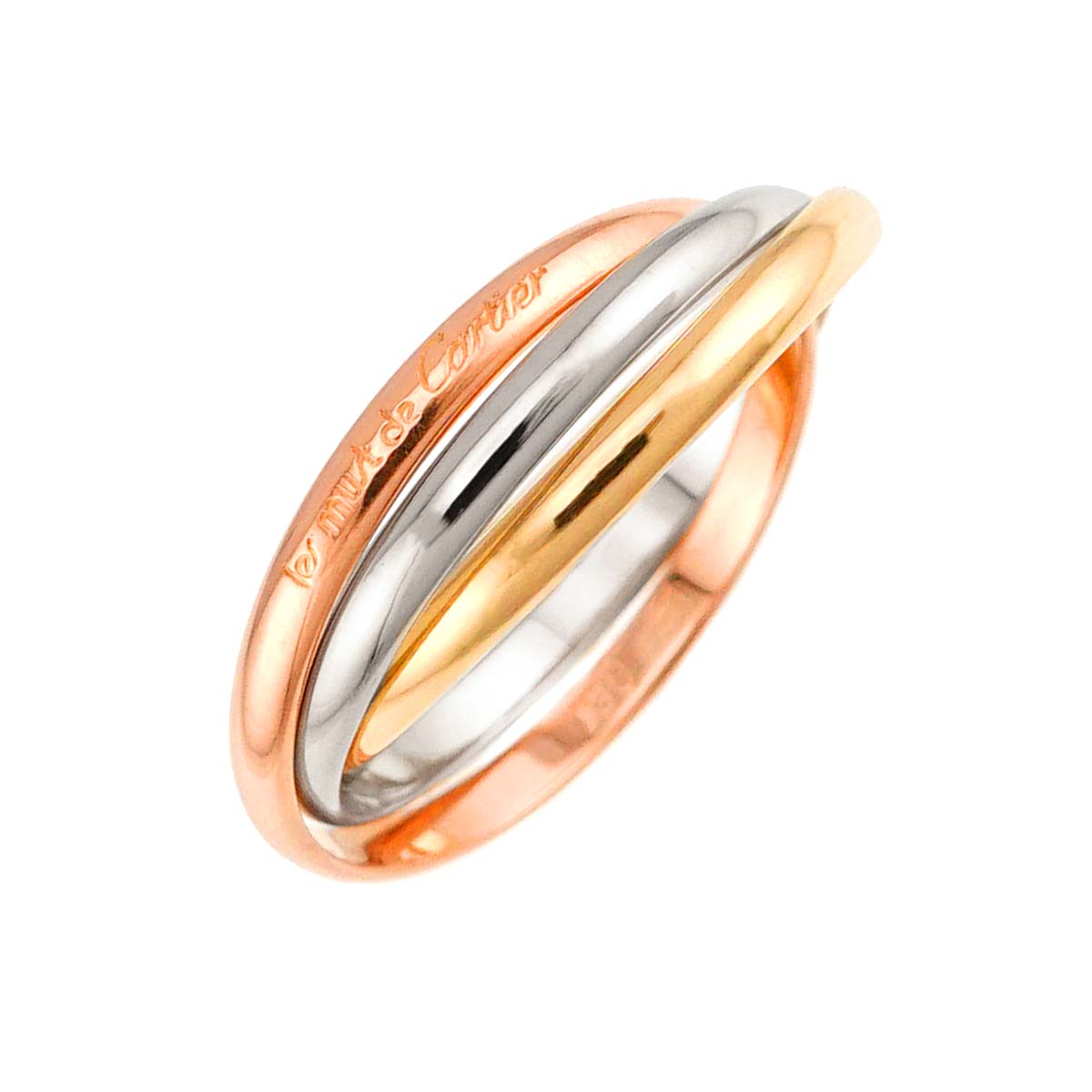 Trinity Ring 18K YG WG PG 750 Size51 5.5-5.75(US)
