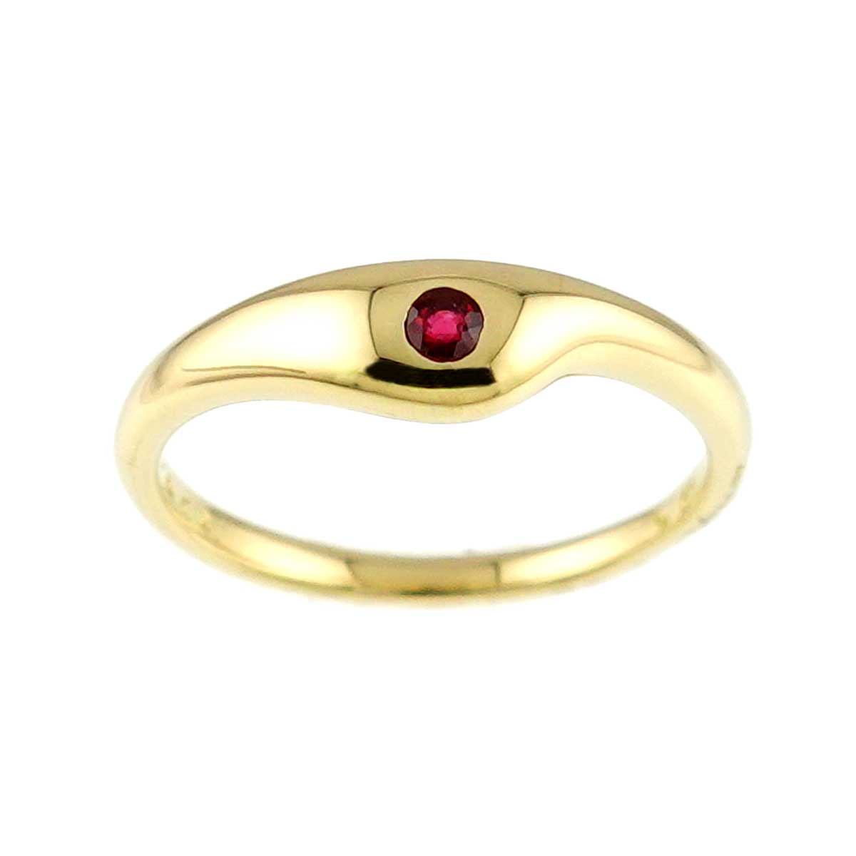 Ruby Ring 18K YG 750 size6-6.25(US)