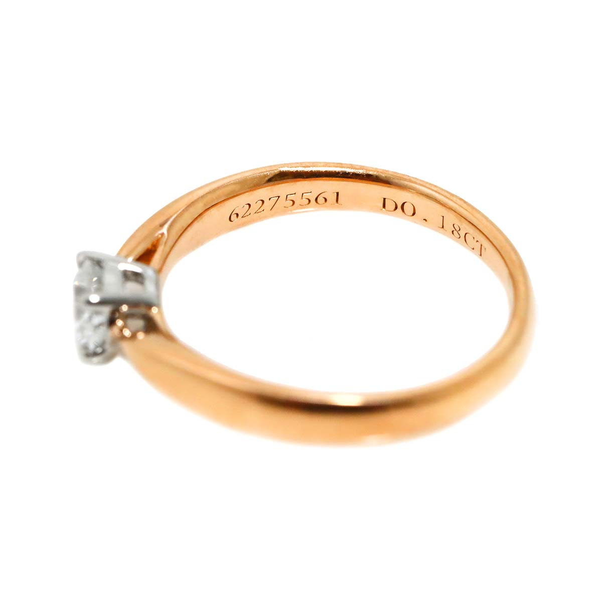 Harmony Diamond 0.18ct Ring Pt 18K PG 750 Size2.25-2.5(US)