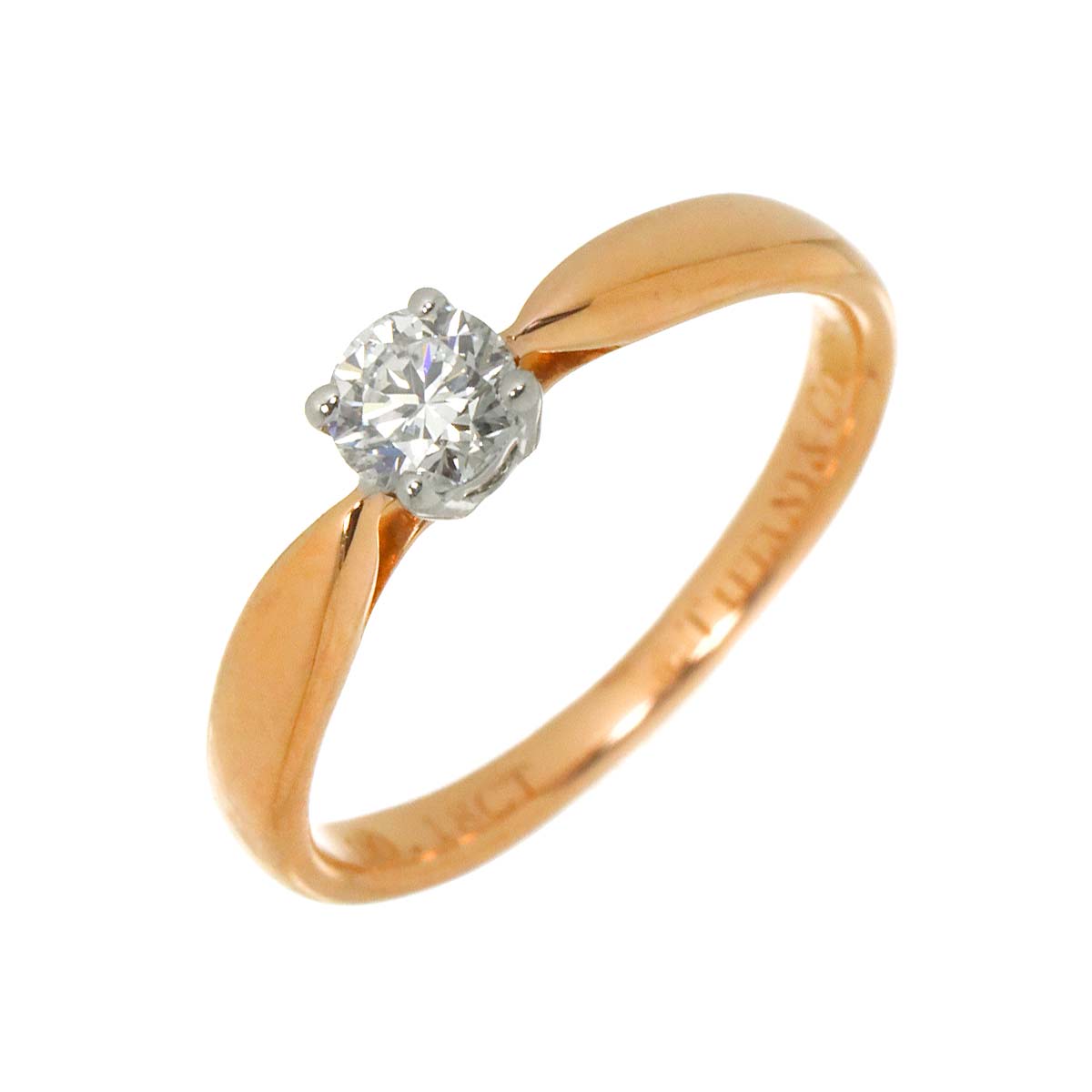 Harmony Diamond 0.18ct Ring Pt 18K PG 750 Size2.25-2.5(US)