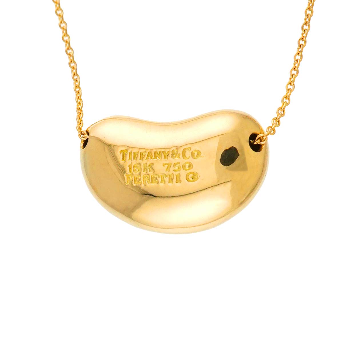 Bean Necklace 18K Yellow Gold 750