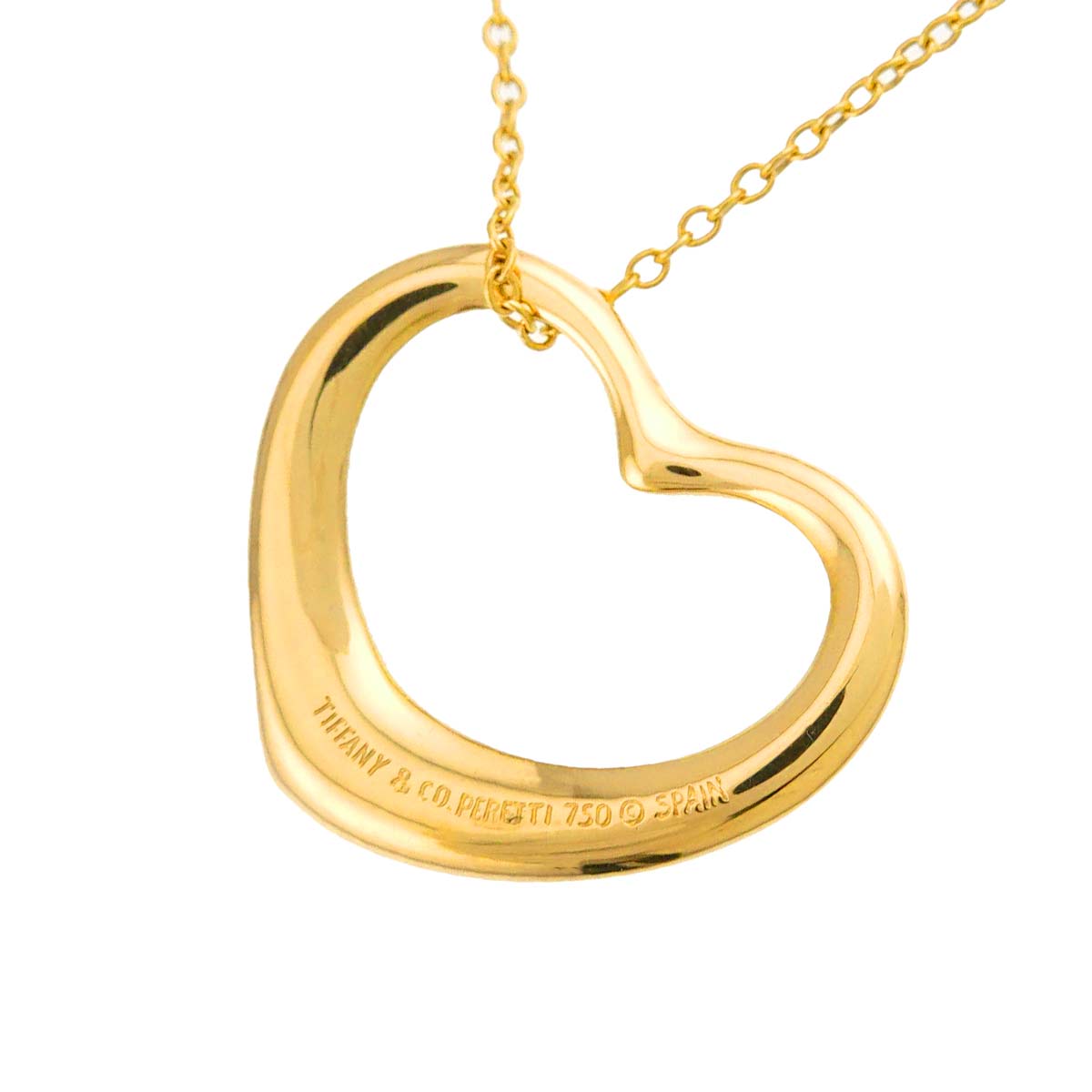 Open Heart Necklace 18K Yellow Gold 750