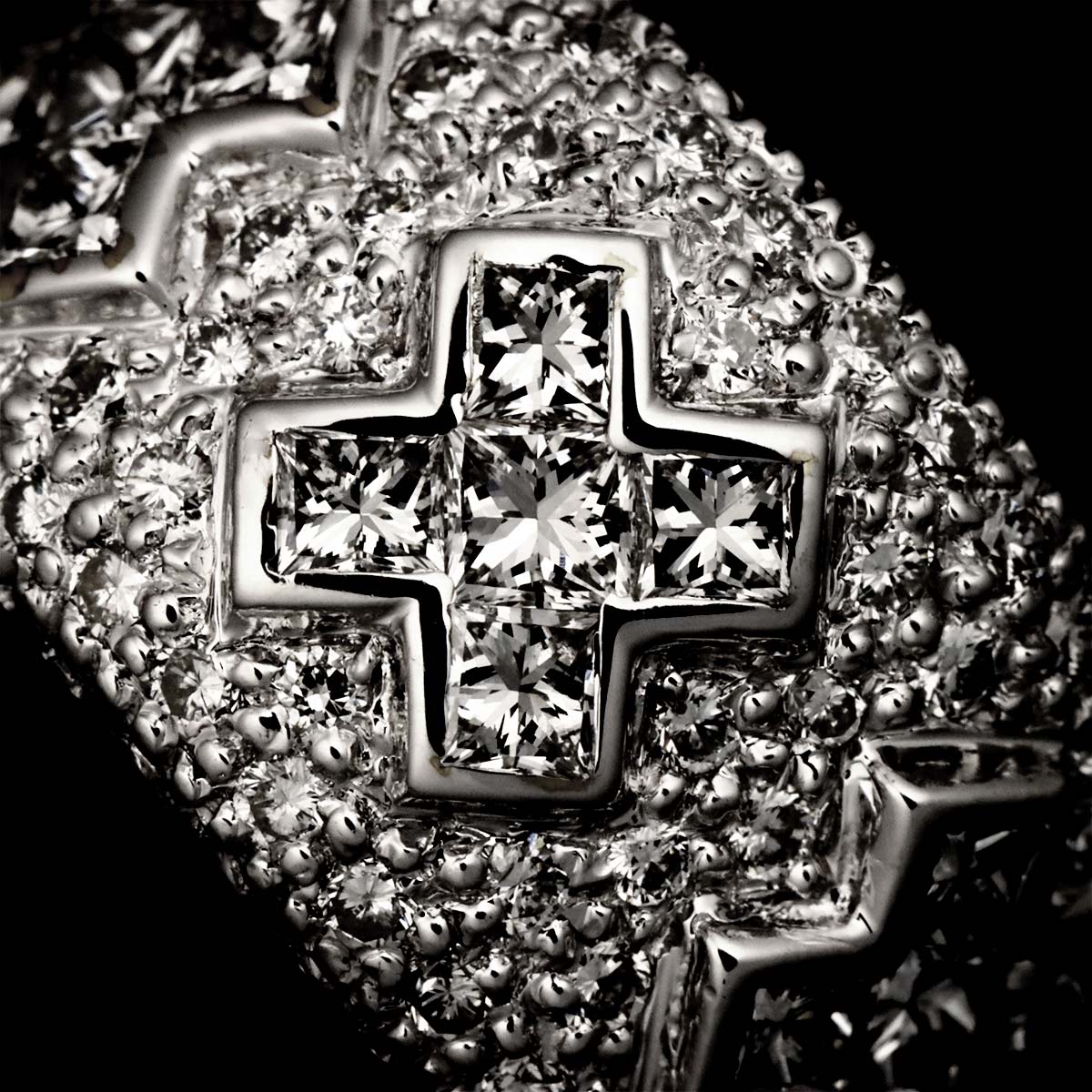 Diamond 2.00ct Ring 18K WG 750 Size5.5-5.75(US)