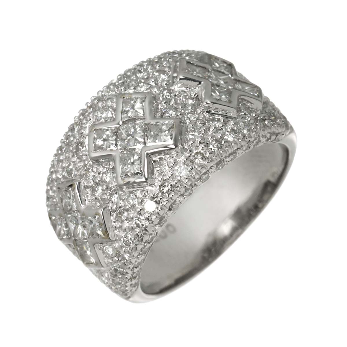 Diamond 2.00ct Ring 18K WG 750 Size5.5-5.75(US)