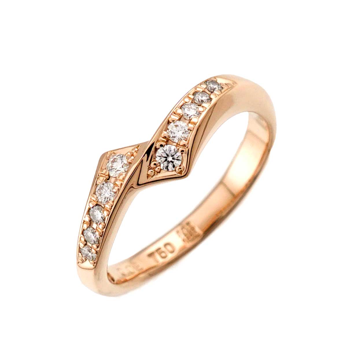 AYA Diamond 0.13/0.02ct Ring 18K Pink Gold 750 Size5.75-6(US)