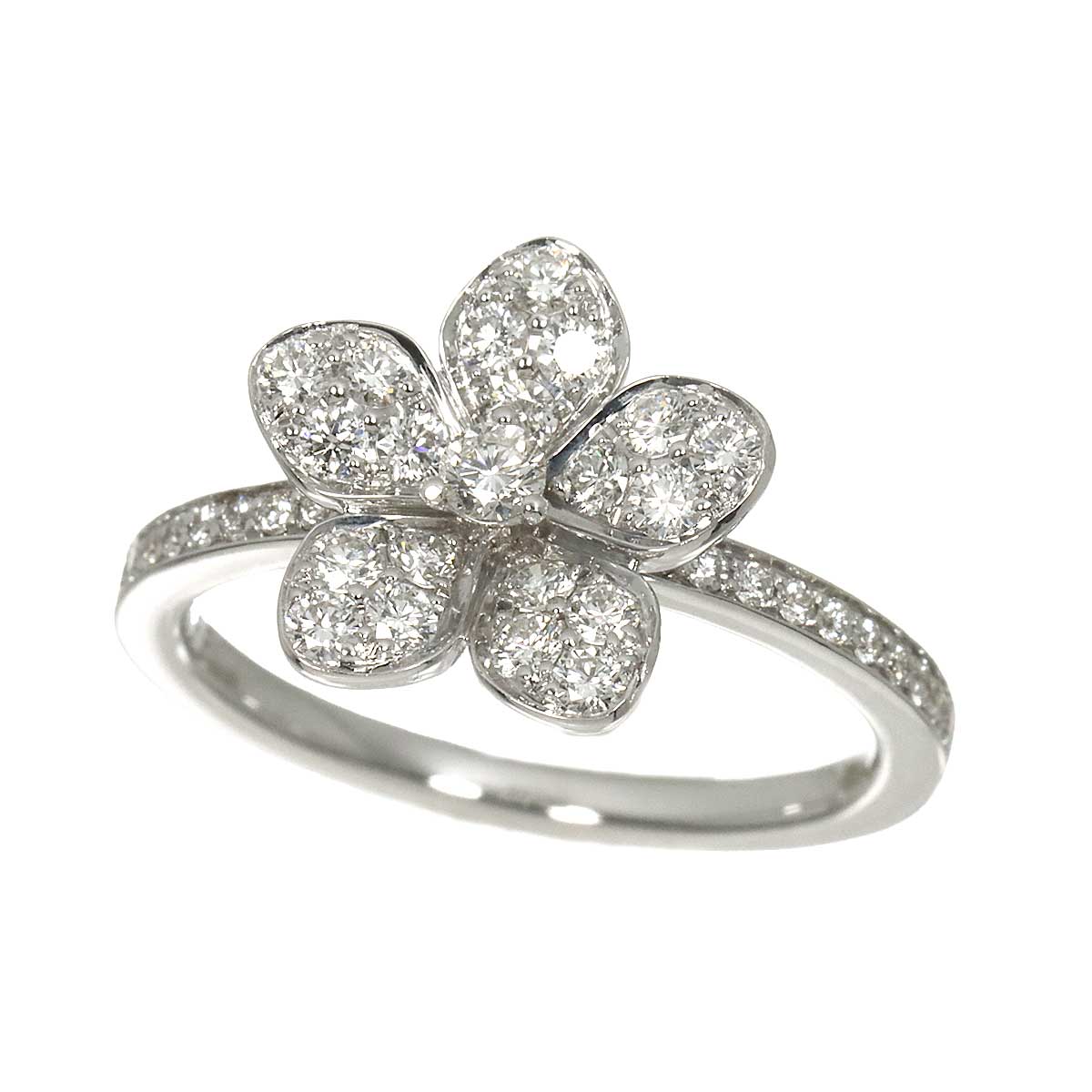 Wildflower Diamond Ring 18K WG 750 size5.75-6(US)