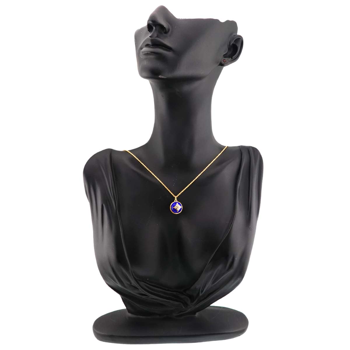 PandanTiff Blossom Lapis Lazuli Diamond Necklace 18K YG