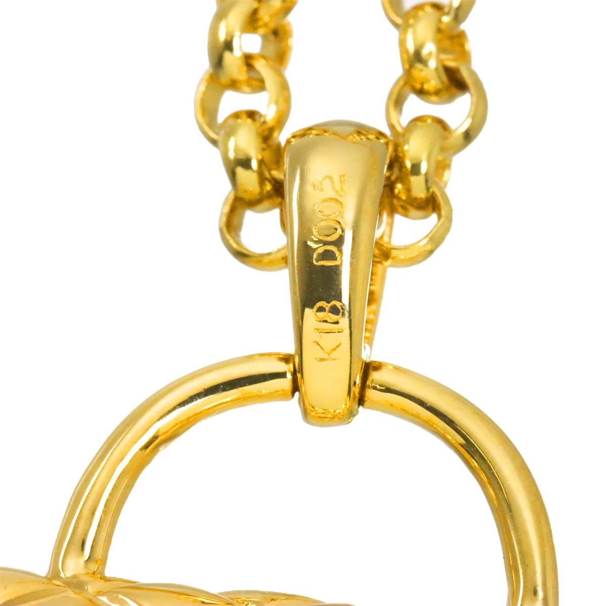 Diamond 0.02ct Necklace 18K YG Yellow Gold 750