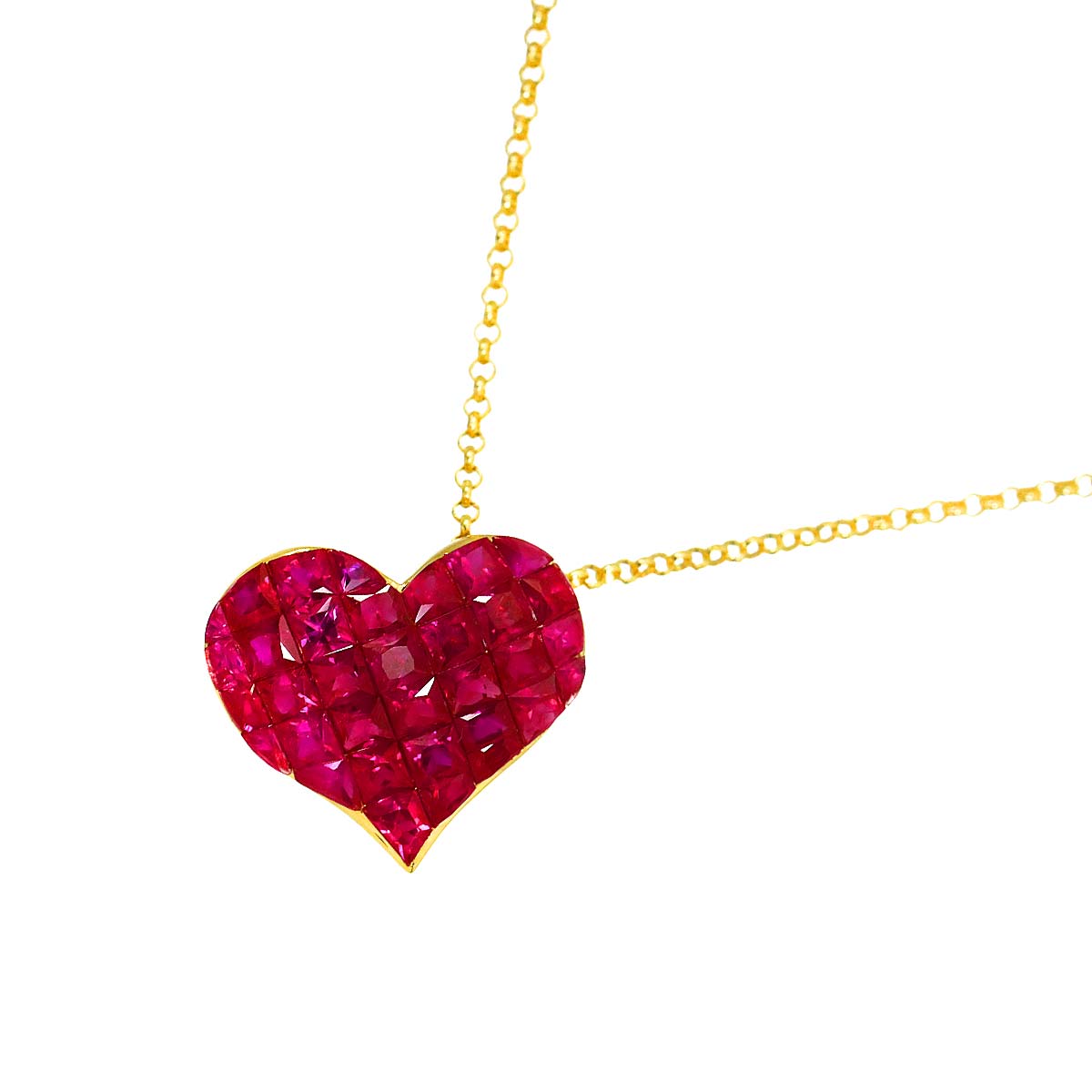 Ruby 1.26ct Necklace 18K 18K Yellow Gold 750