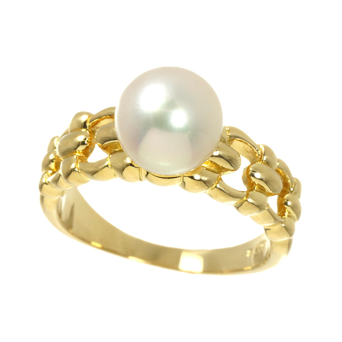 Akoya Pearl 8.0mm Ring 18K YG 750 Size5.5-5.75(US)