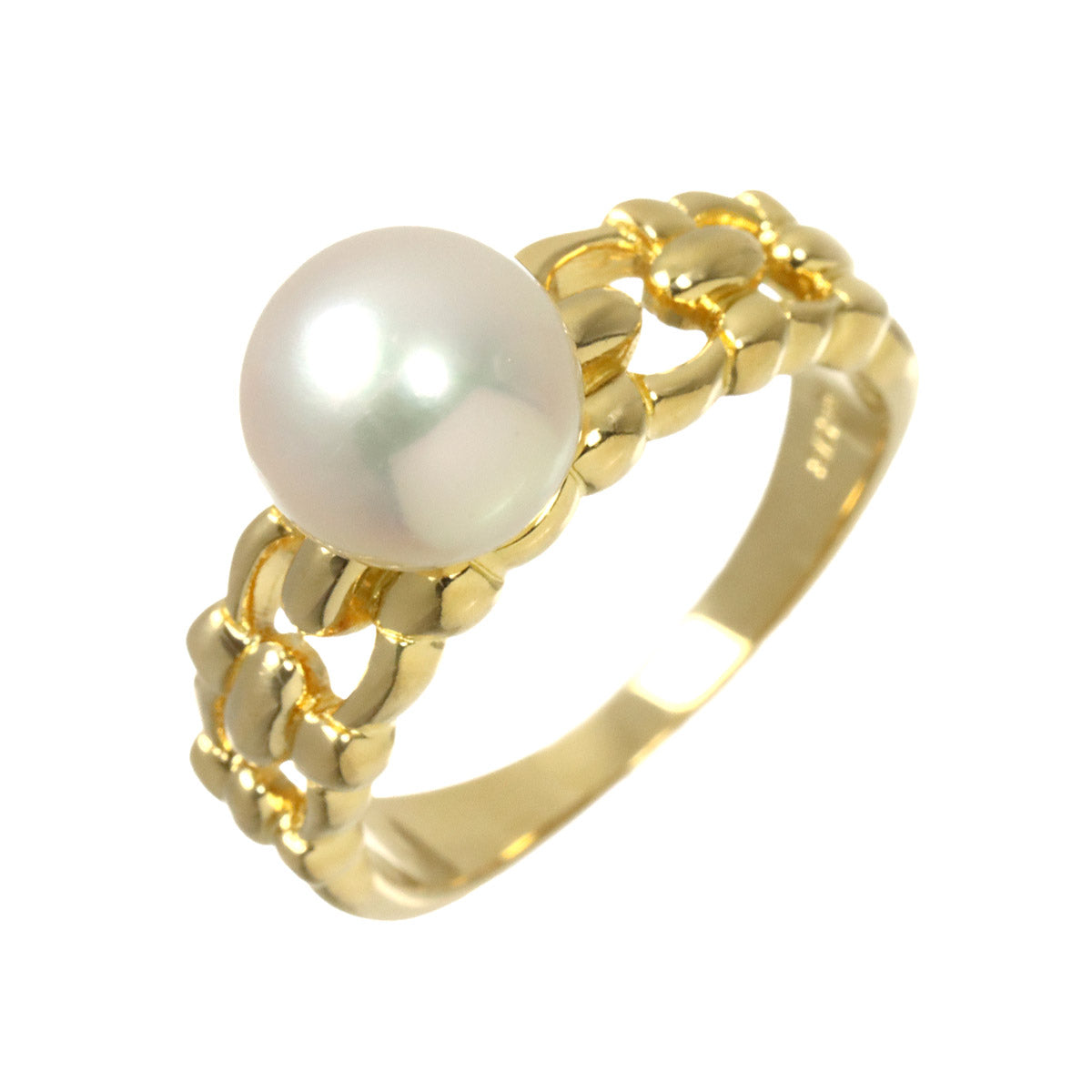 Akoya Pearl 8.0mm Ring 18K YG 750 Size5.5-5.75(US)