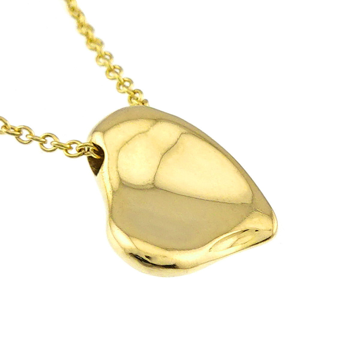 Full Heart Necklace 18K Yellow Gold 750