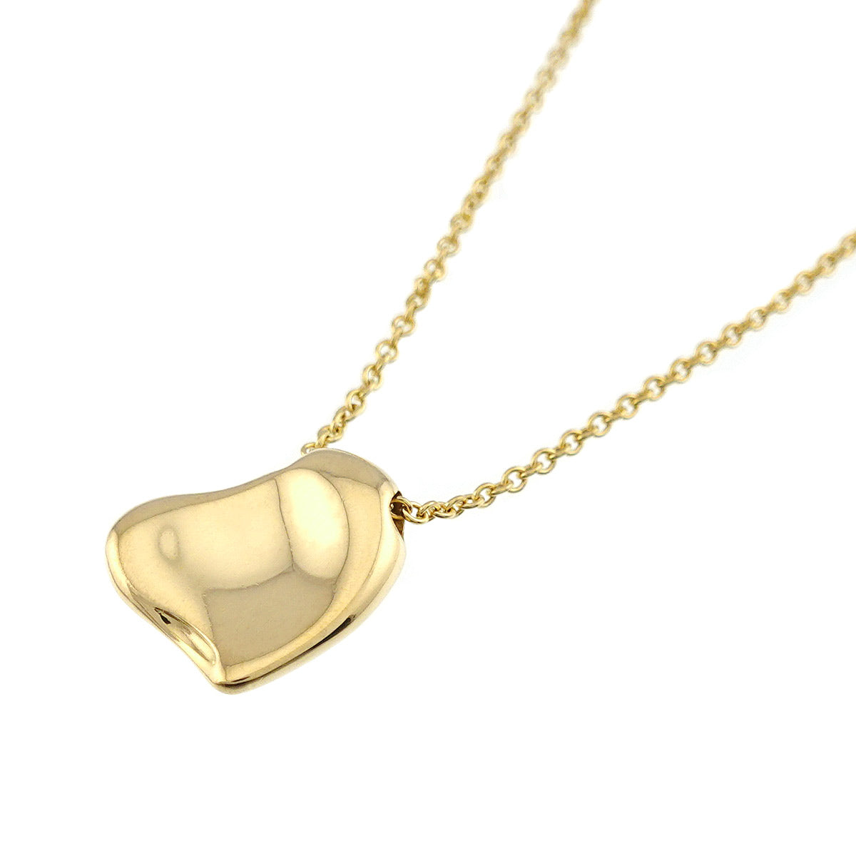 Full Heart Necklace 18K Yellow Gold 750