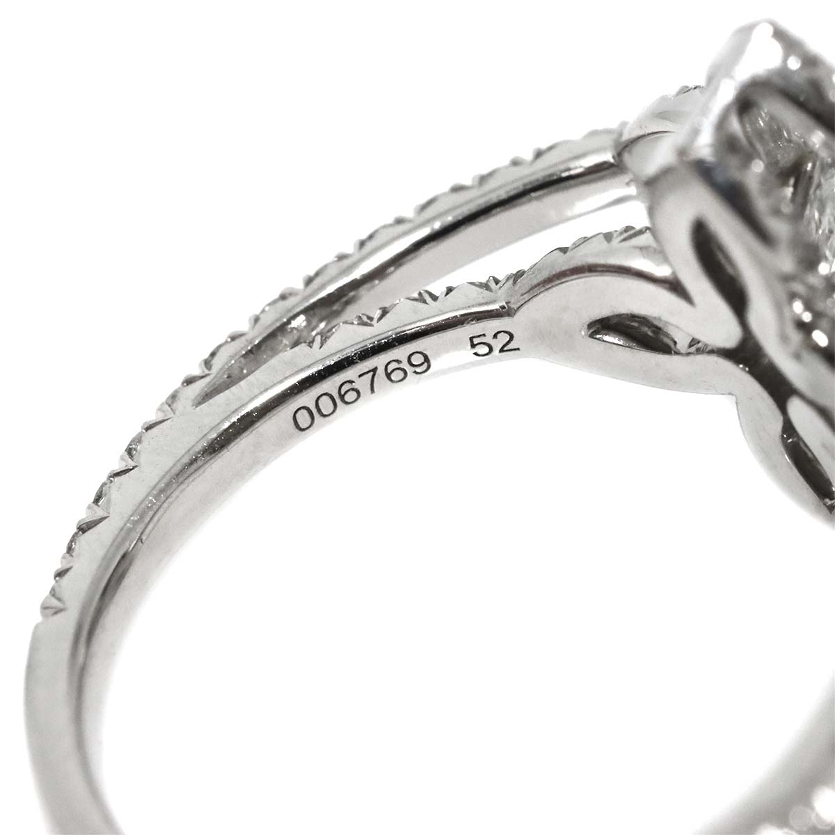 Diamond Flower Ring Pt Platinum size52 6(US)