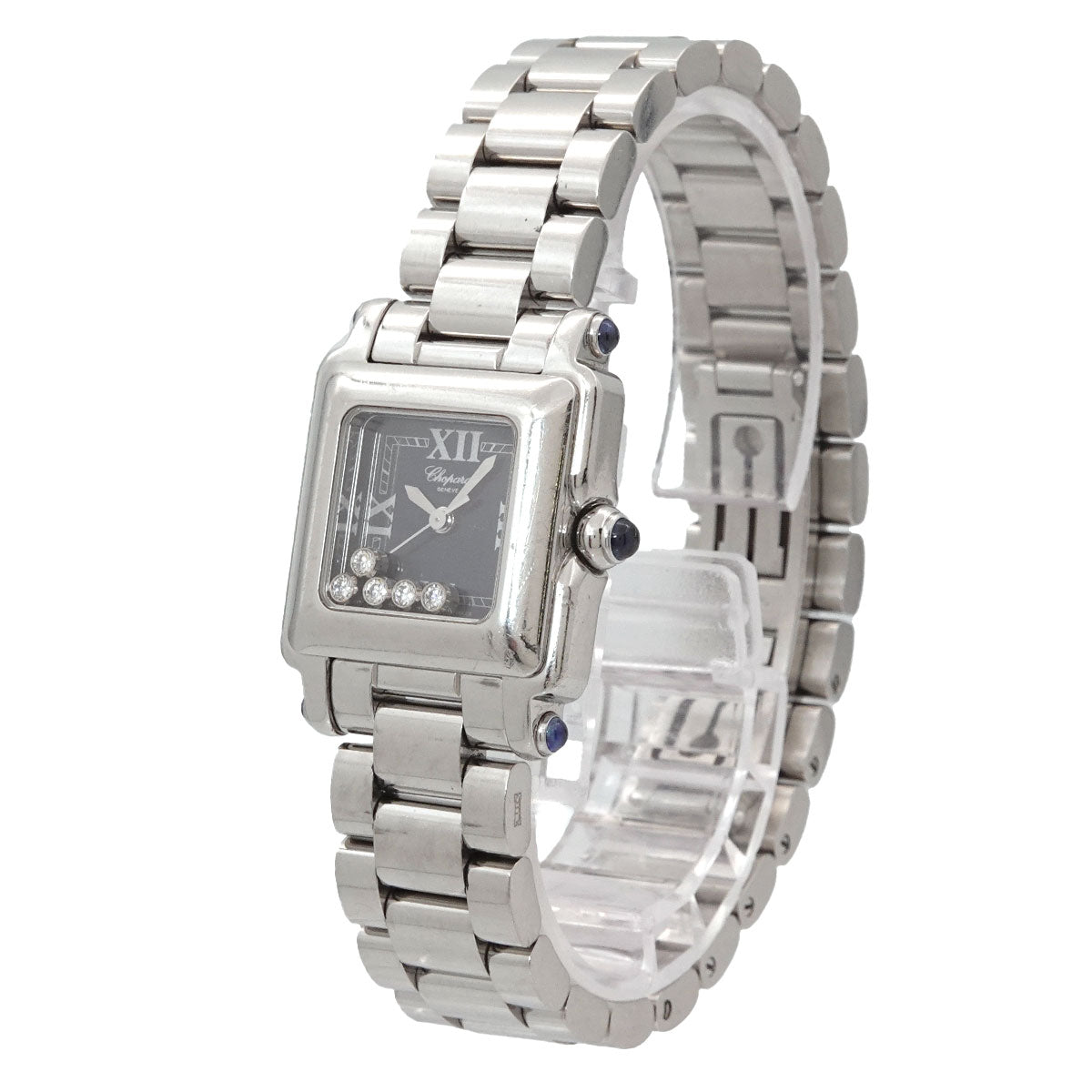 Happy Sport 27/8893-23 5P Diamond Quartz Black Dial Ladies