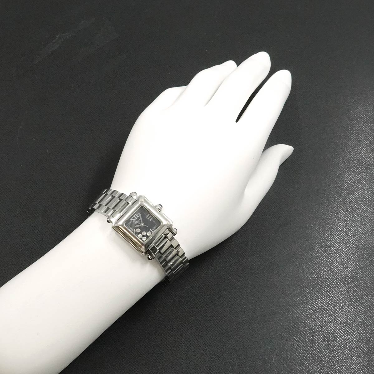 Happy Sport 27/8893-23 5P Diamond Quartz Black Dial Ladies
