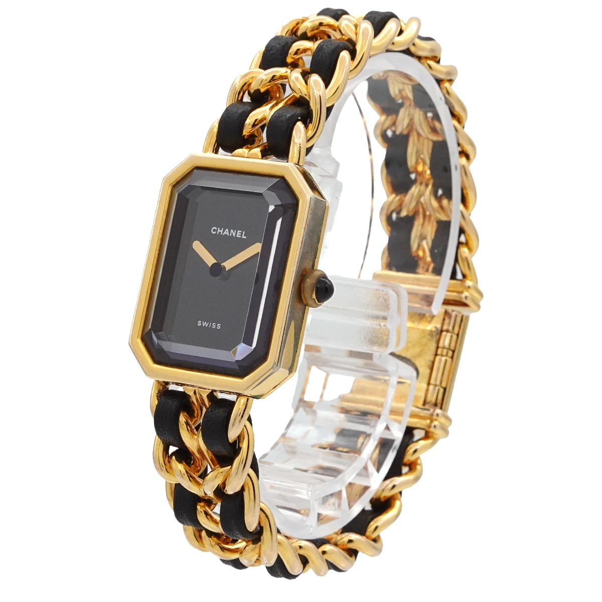 Premiere Size L H0001 Vintage Quartz Black Dial Ladies Watch