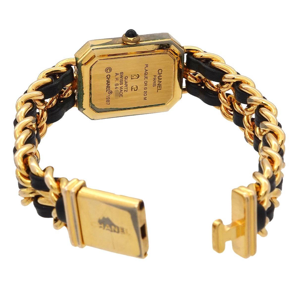 Premiere Size L H0001 Vintage Quartz Black Dial Ladies Watch