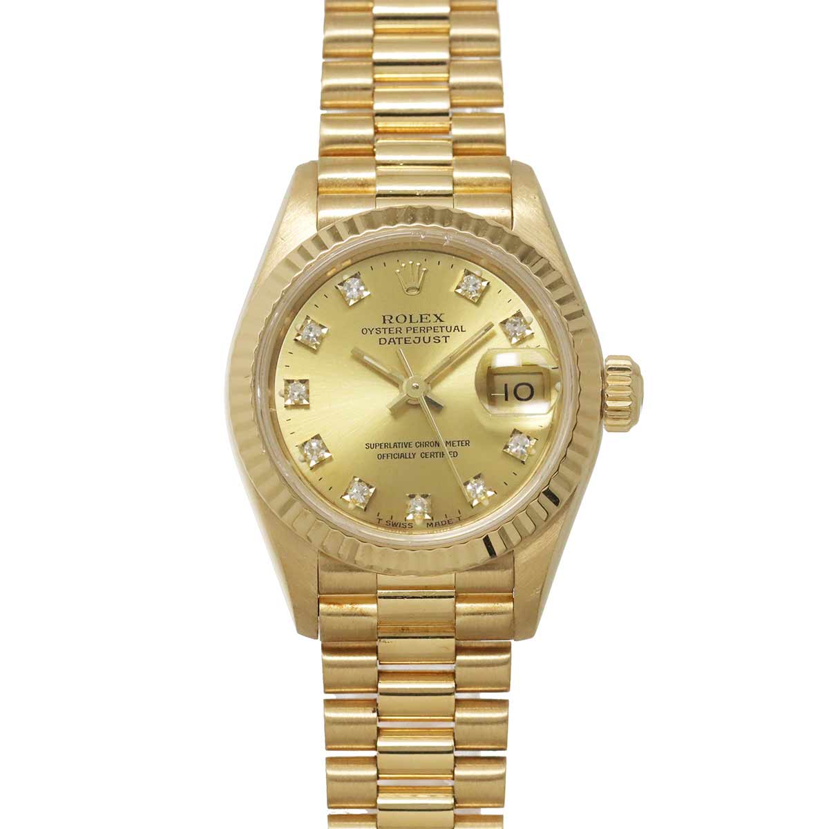 Datejust 69178G Serial X 750 YG 10P Diamond Gold Dial Ladies