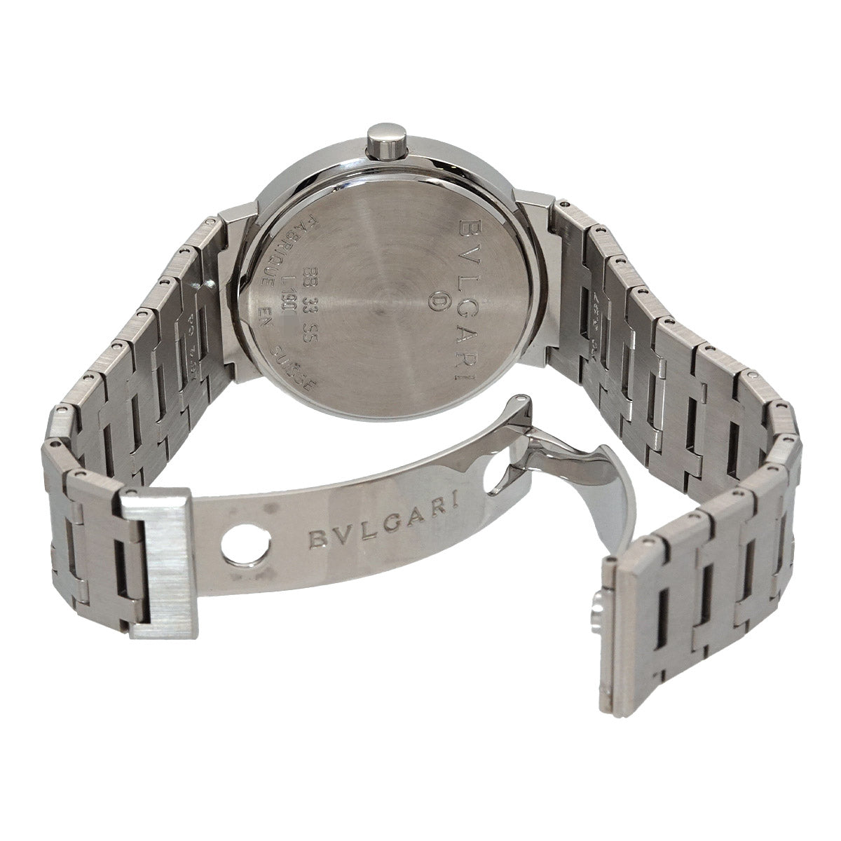 BVLGARIBVLGARI BB33SS Quartz Black Dial Boys Watch
