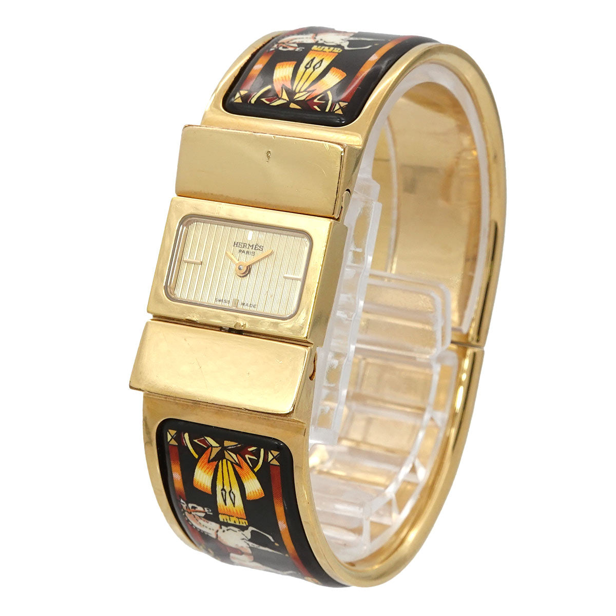 Loquet LO1.201 Quartz Gold Dial Ladies Bngle Watch