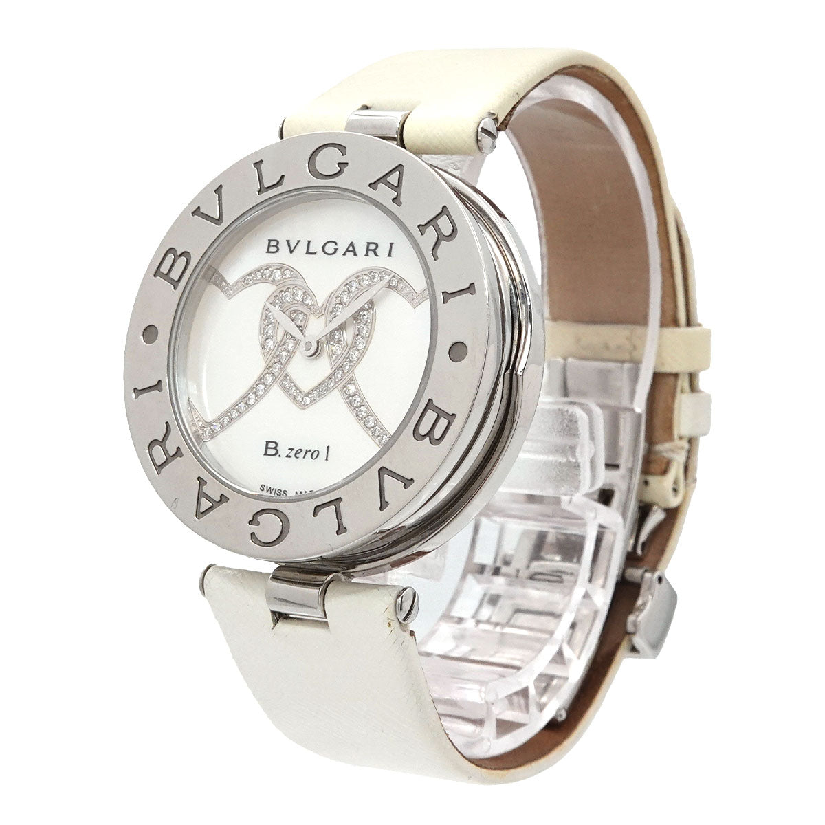 B-zero1 Double Heart BZ35S Diamond White Shell Dial Quartz