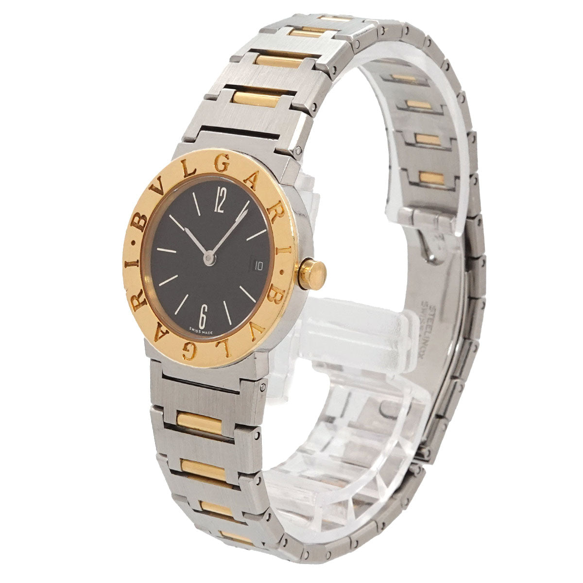 BVLGARIBVLGARI BB26SGD Two Tones YG Black Dial Ladies