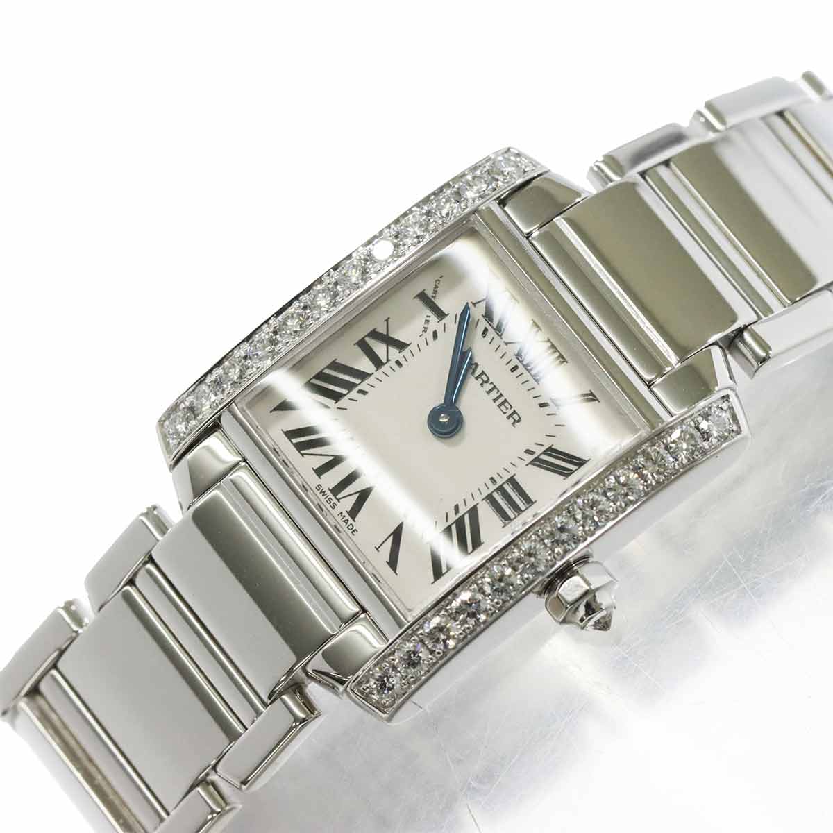 Tank Francaise SM WE1002S3 Diamond 750 WG Cream Dial Ladies