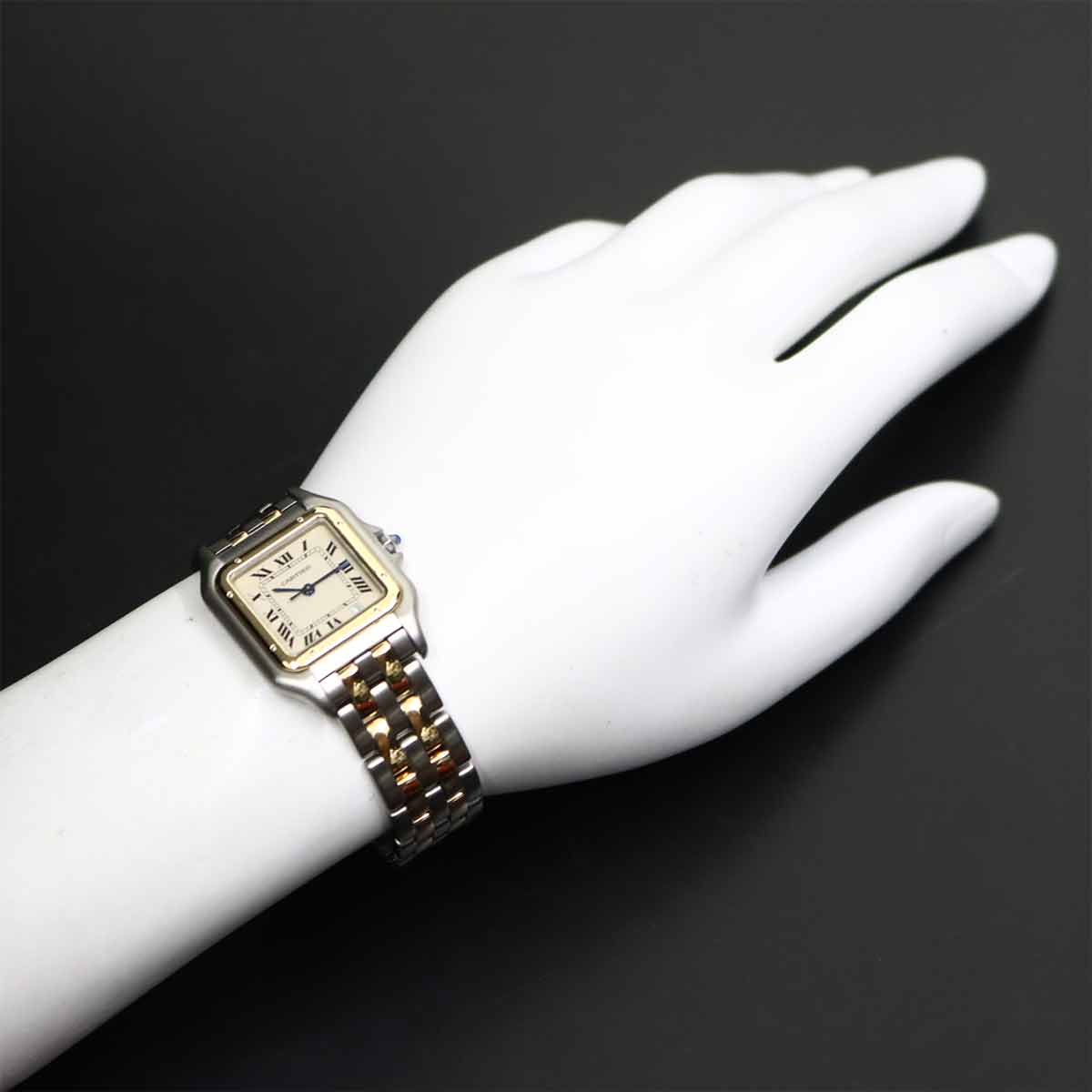 Panthere MM 2Row W25028B6 YG Quartz Date Cream Dial Boys