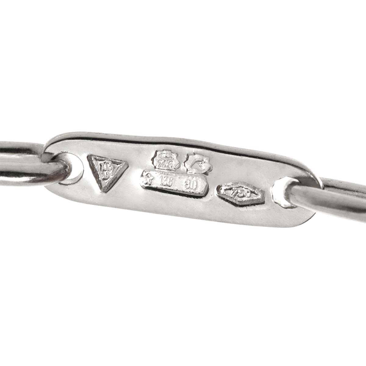 Diamond Necklace 18K WG White Gold 750