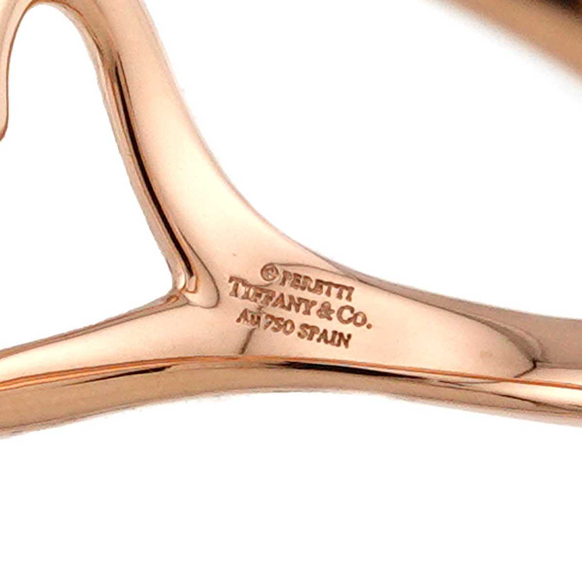Open Heart Ring 18K Pink Gold 750 size6(US)