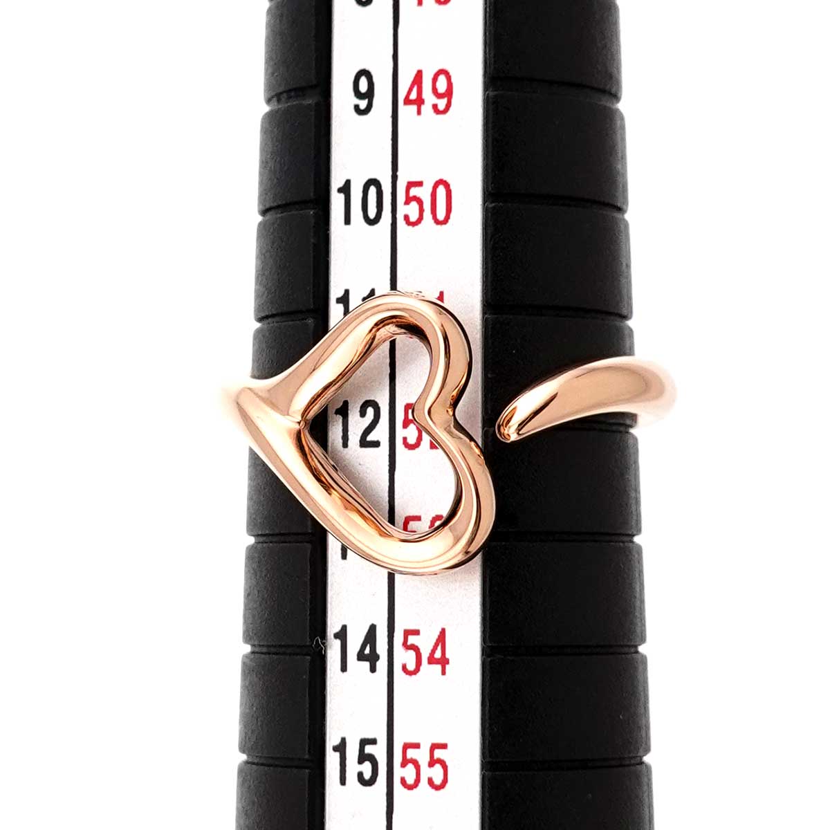 Open Heart Ring 18K Pink Gold 750 size6(US)