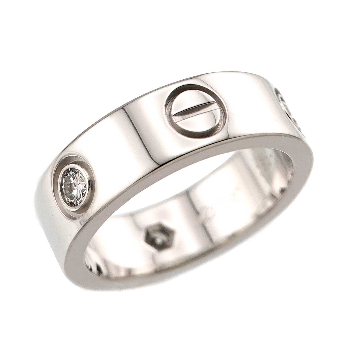 Love Classic Ring Diamond 3P 18K WG 750 size49 4.5-4.75(US)