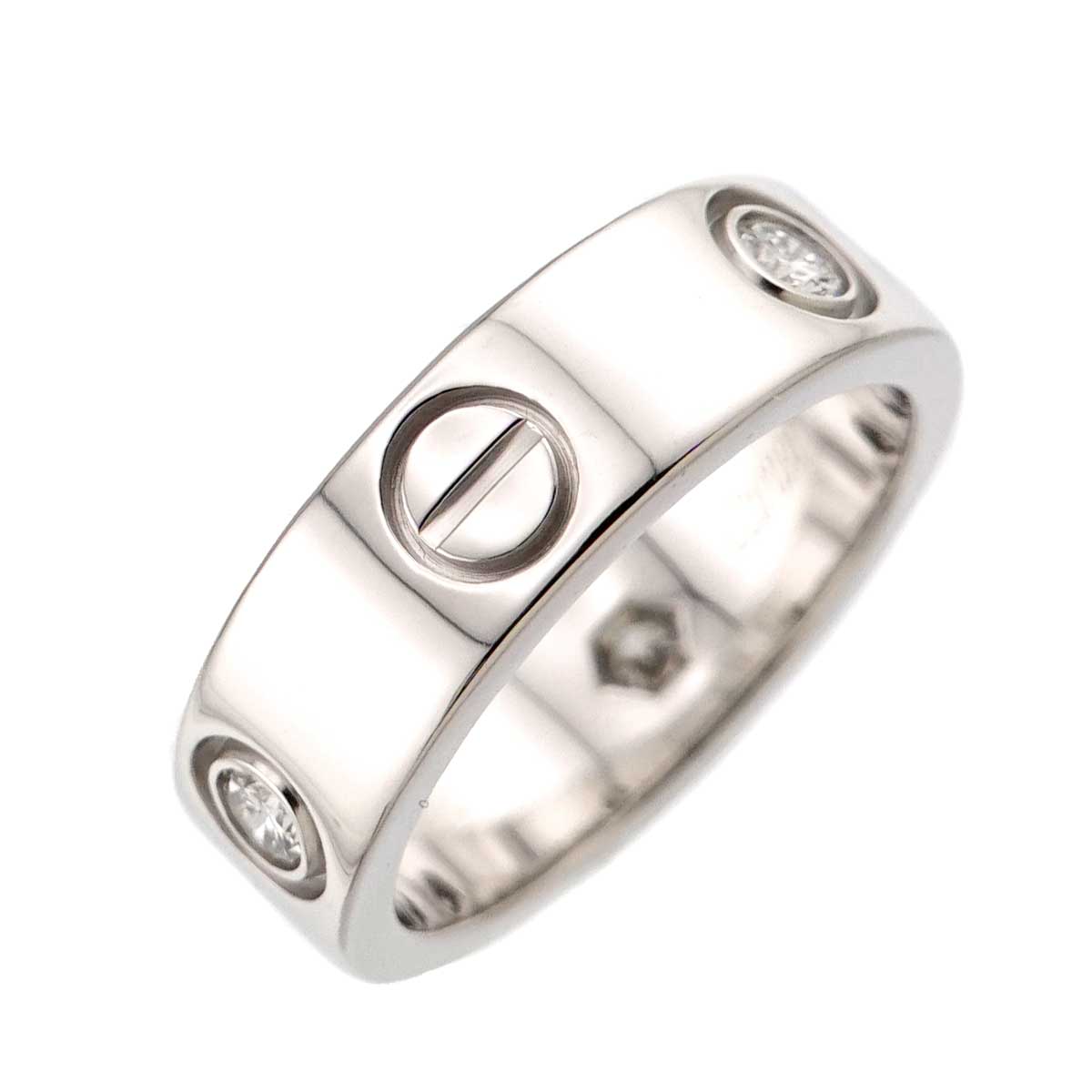 Love Classic Ring Diamond 3P 18K WG 750 size49 4.5-4.75(US)