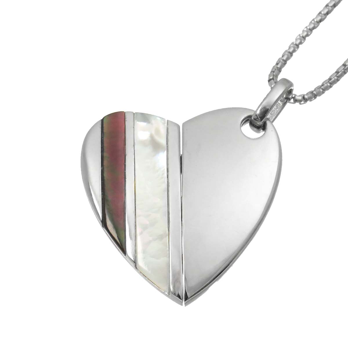 Diamond 0.25ct MOP Necklace 18K White Gold 750