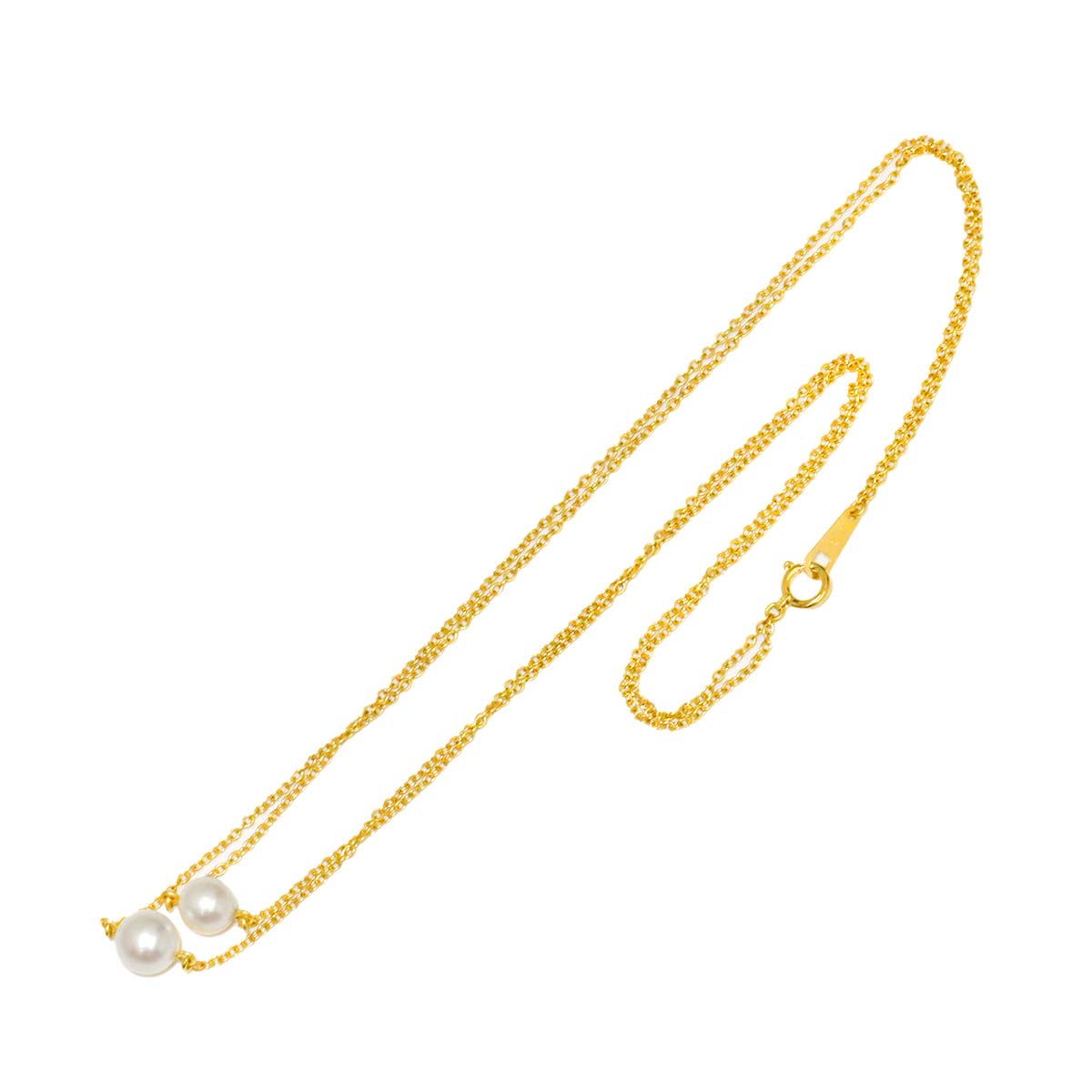 Akoya Pearl 7.2-6.5mm Necklace 18K YG 750