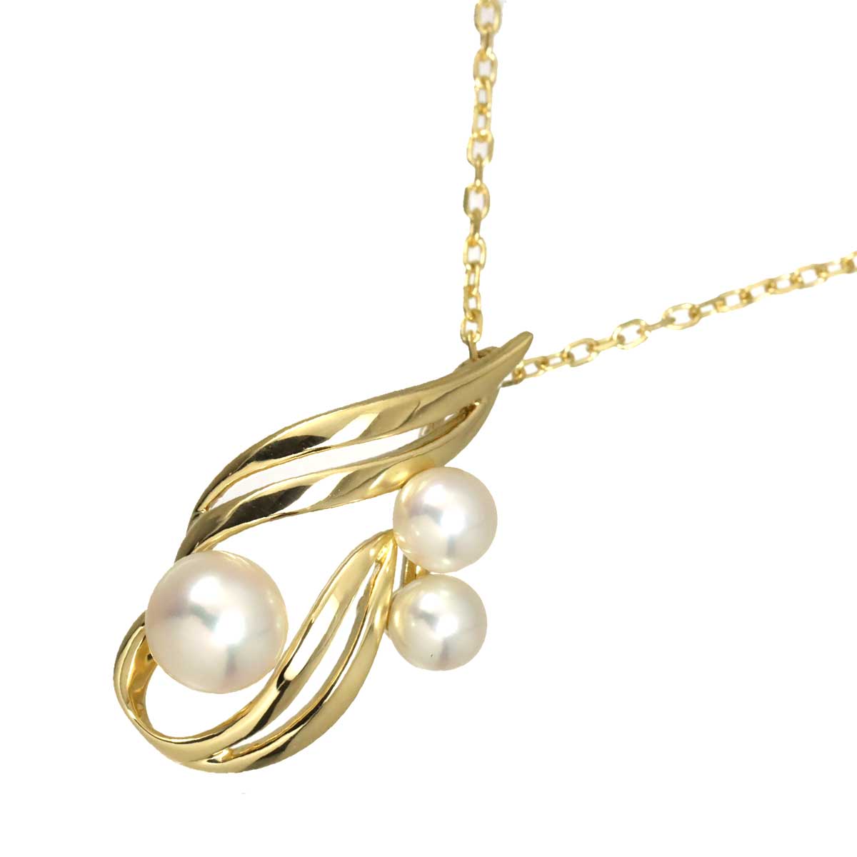 Akoya Pearl 6.3-4.4mm Necklace 18K YG 750