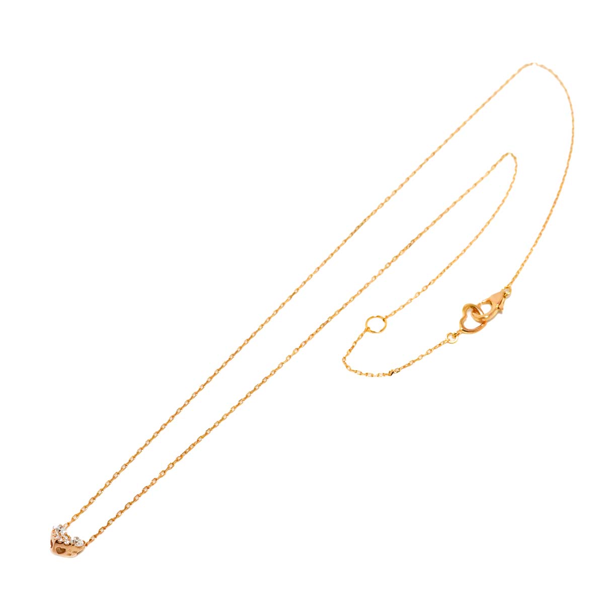 Diamond 0.14ct Necklace 18K Pink Gold 750