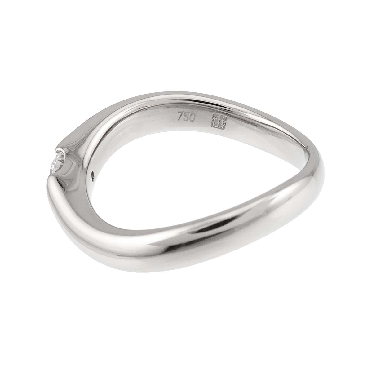 Diamond Ring 18K WG 750 Size5.5-5.75(US)
