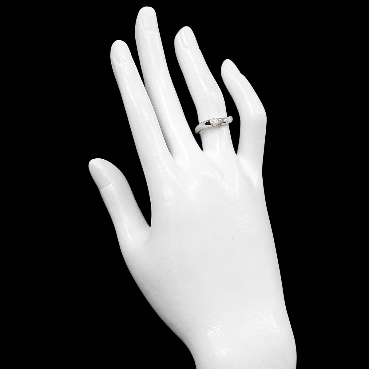 Diamond Ring 18K WG 750 Size5.5-5.75(US)
