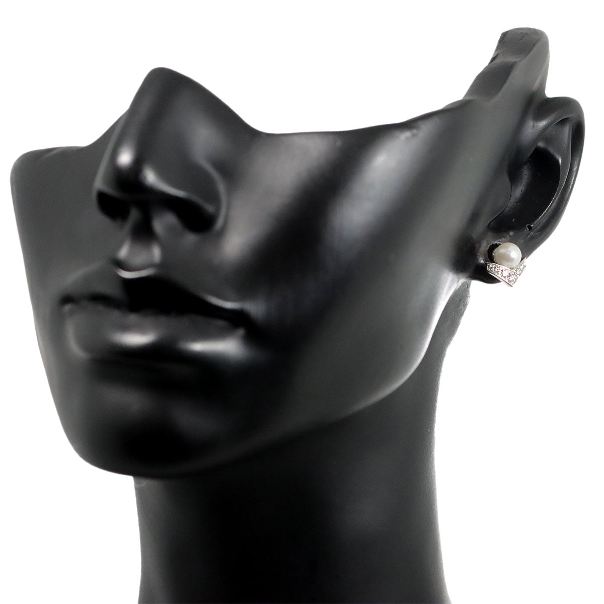 Josephine Akoya Pearl Diamond Earrings Pierced 18K WG 750