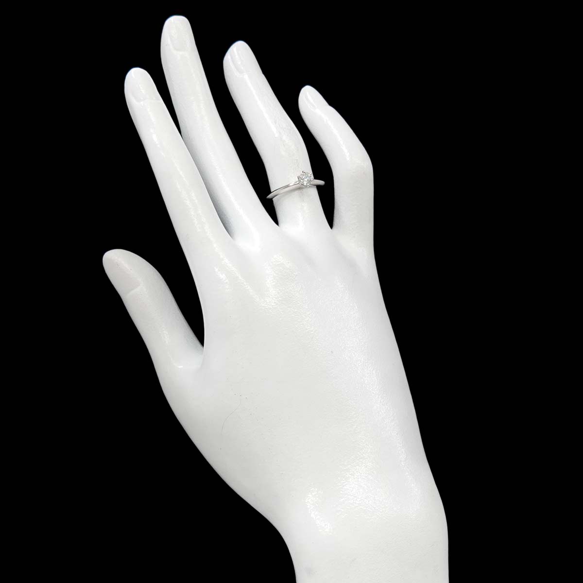 Diamond 0.27ct F/VVS2/3EX Ring Pt Platinum Size6(US)