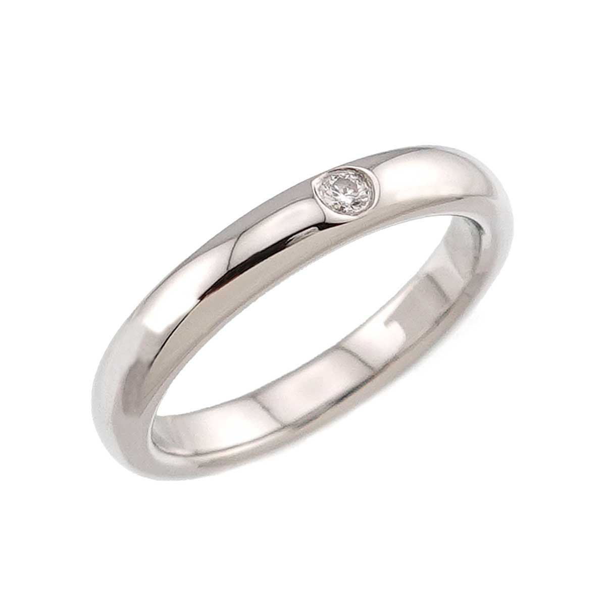 Stacking Band Ring Diamond 1P Platinum Size3.25(US)