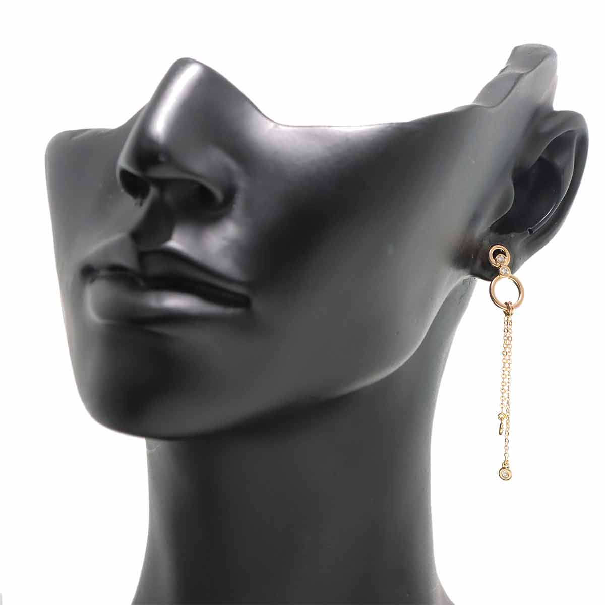 Diamond 0.14ct Earrings Pierced 18K PG