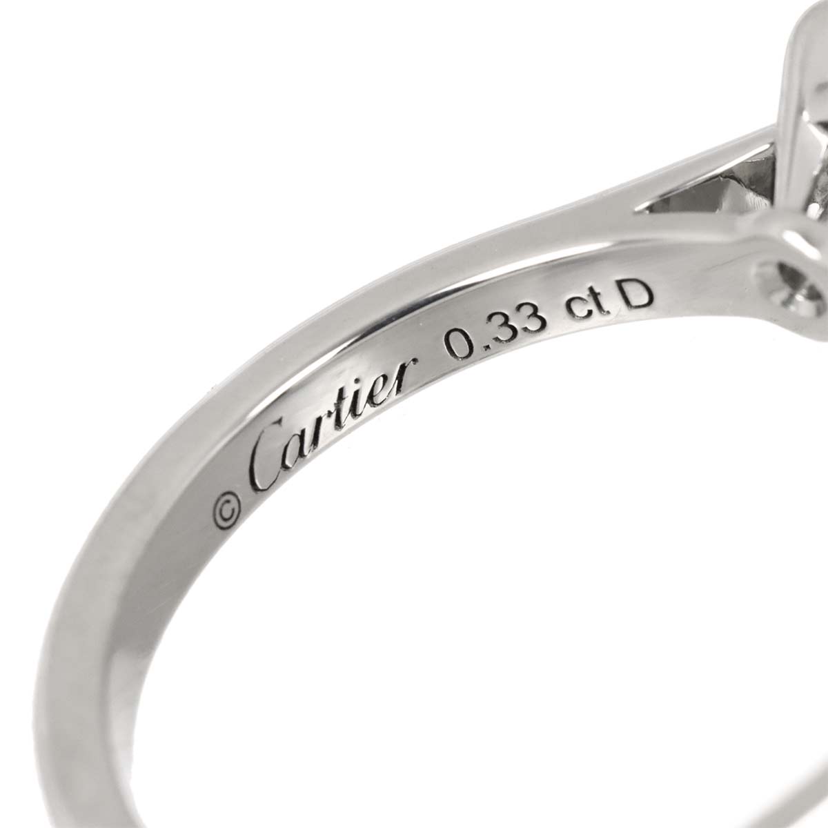 Diamond 0.33ct H/VVS1/3EX Ring Platinum size49 4.75-5(US)