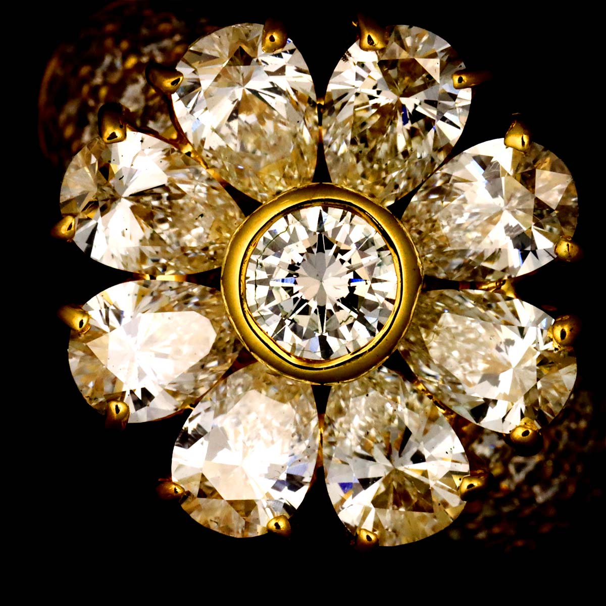 Diamond 0.92ct/2.56ct Ring 18K YG 750 size6.25-6.5(US)
